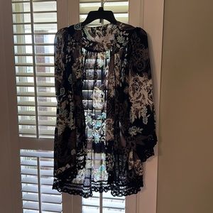 Jodifl Sheer Multi-floral Cardi